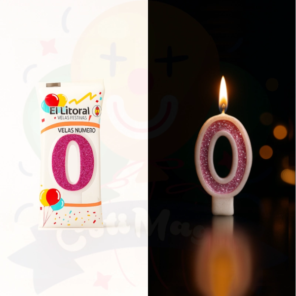 Vela Número Glitter | COTIMAGIC - Tu tienda de cotillón