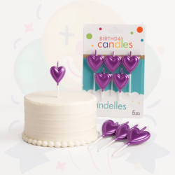 Velitas Corazón - Pack X 5u. | COTIMAGIC - Tu tienda de cotillón
