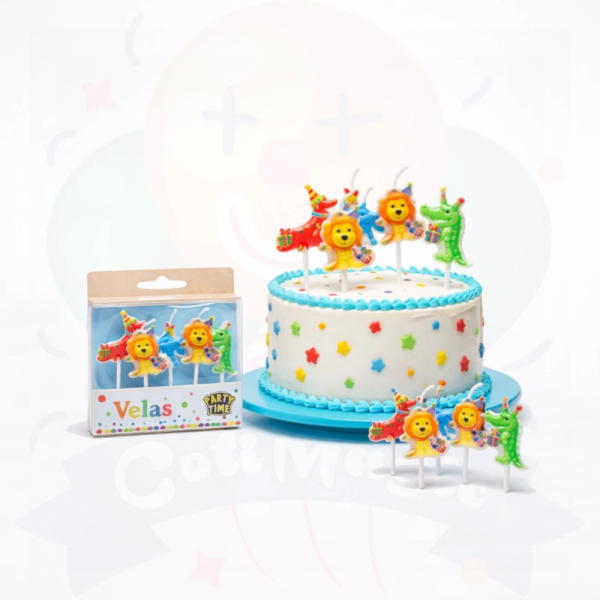 Velitas Animalitos - Pack x 5u. | COTIMAGIC - Tu tienda de cotillón