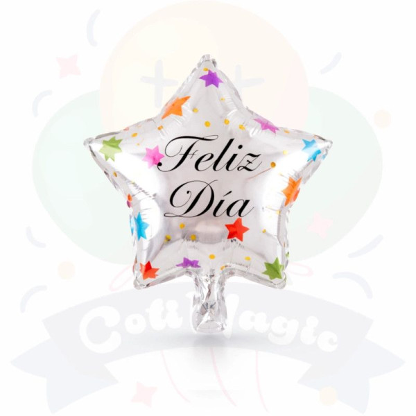 Globos Metalizados "Feliz Día" | COTIMAGIC - Tu tienda de cotillón