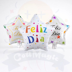 Globos Metalizados "Feliz Día" | COTIMAGIC - Tu tienda de cotillón