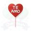 Toppers Te Amo - San Valentin| COTIMAGIC - Tu tienda de cotillón