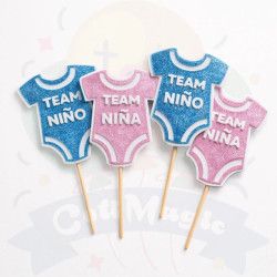Toppers Team Niño / Team Niña | COTIMAGIC - Tu tienda de cotillón