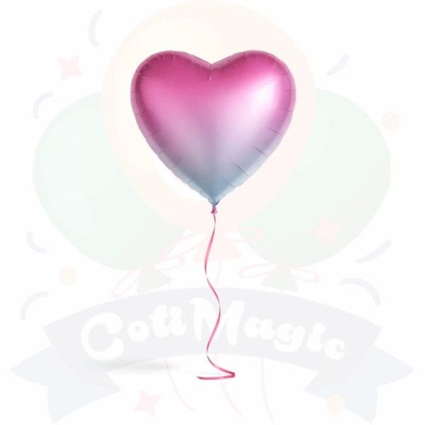 Globo Corazón Degrade Metalizado | COTIMAGIC - Tu tienda de cotillón