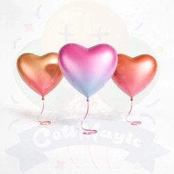 Globo Corazón Degrade Metalizado | COTIMAGIC - Tu tienda de cotillón