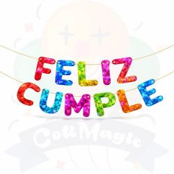 Guirnalda Feliz Cumple Holográfica | COTIMAGIC - Tu tienda de cotillón