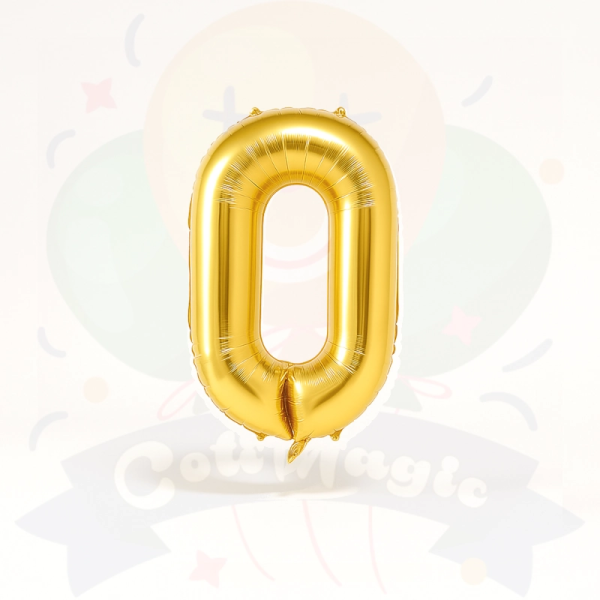 Globos Números Dorado | COTIMAGIC - Tu tienda de cotillón