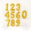 GLOBOS NUMEROS DORADO