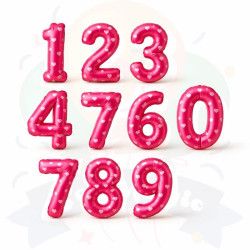 Globos Números Fucsia Estampado | COTIMAGIC - Tu tienda de cotillón