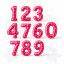 Globos Números Fucsia Estampado | COTIMAGIC - Tu tienda de cotillón