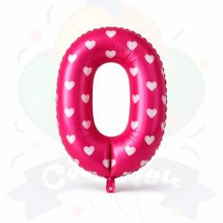 Globos Números Fucsia Estampado | COTIMAGIC - Tu tienda de cotillón