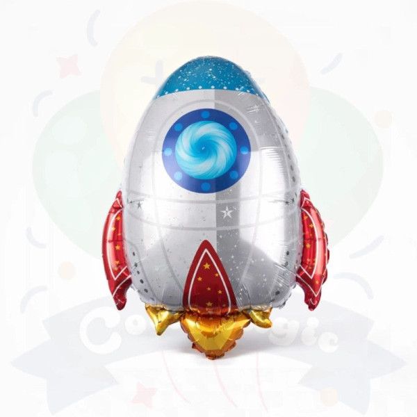 Globo Metalizado Cohete Espacial | COTIMAGIC - Tu tienda de cotillón
