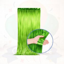CORTINA METALIZADA FLECOS - VERDE