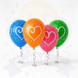 Globo Latex Corazones 12" | COTIMAGIC - Tu tienda de cotillón