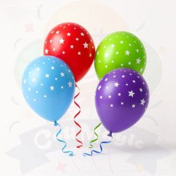 Globo Látex Estrellas 12" | COTIMAGIC - Tu tienda de cotillón