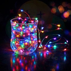 ALAMBRE LED MULTICOLOR 3mts C/PILAS