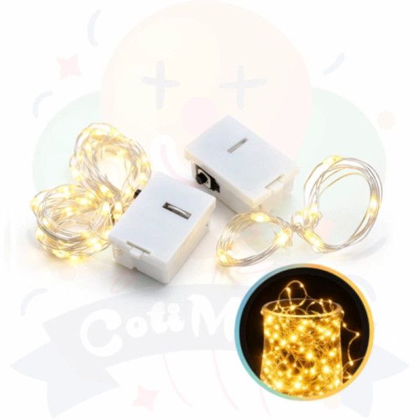 ALAMBRE LED LUZ CALIDA - C/PILAS