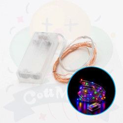 ALAMBRE LED MULTICOLOR 3mts S/PILAS
