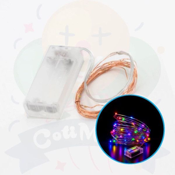 ALAMBRE LED MULTICOLOR 3mts S/PILAS
