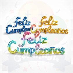 Globos Feliz Cumpleaños Cursiva | COTIMAGIC - Tu tienda de cotillón