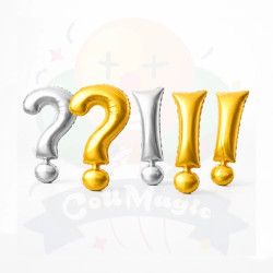 Globos Metalizados Signos ? - ! | COTIMAGIC - Tu tienda de cotillón