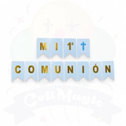 BANDERIN MI COMUNION - CELESTE
