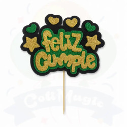TOPPER  "FELIZ CUMPLE" - TIBU