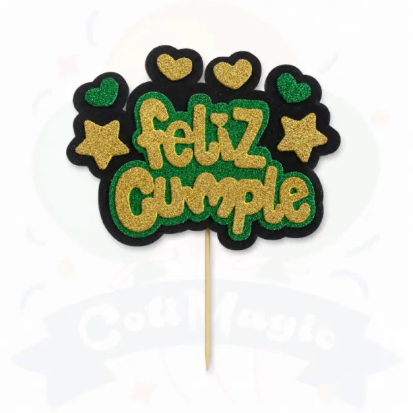 TOPPER  "FELIZ CUMPLE" - TIBU