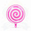 GLOBO METALIZADO LOIPOP - ROSA