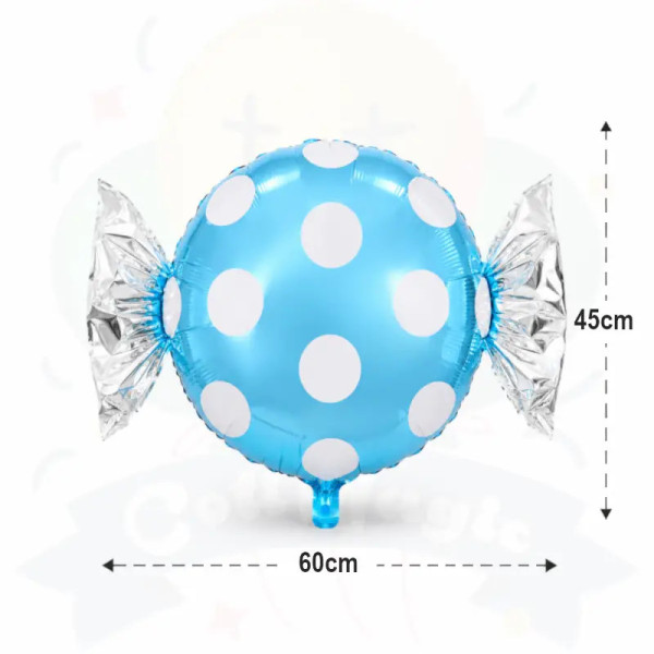 GLOBO METALIZADO CARAMELO - CELESTE