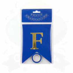 BANDERIN "FELIZ GRADUACION" - AZUL