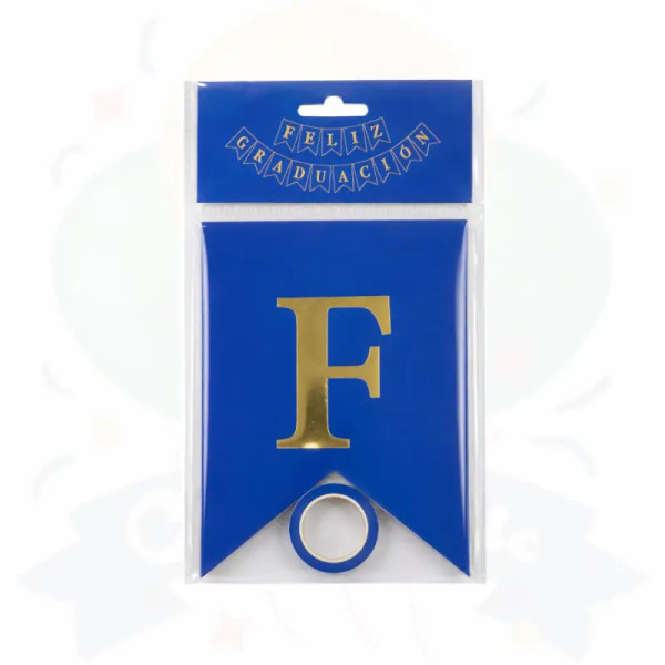 BANDERIN "FELIZ GRADUACION" - AZUL