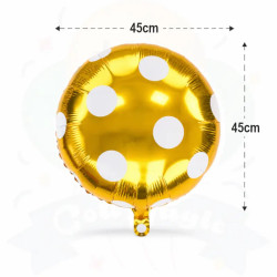 Globos Metalizado con Lunares | COTIMAGIC - Tu tienda de cotillón