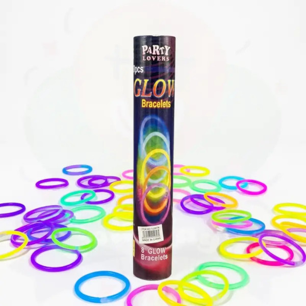 Tubo Pulseras Luminosas Neón x 50u | COTIMAGIC - Tu tienda de cotillón