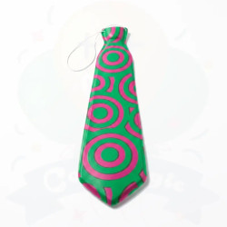 Corbatas Plasticas Fluo Estampadas | COTIMAGIC - Tu tienda de cotillón