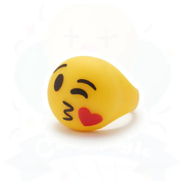 ANILLO LED SILICONA EMOJI - BESO