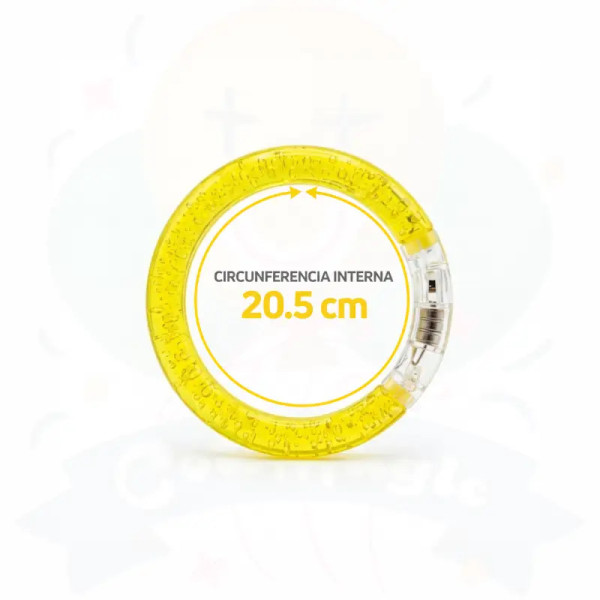 PULSERA LED ACRILICA - AMARILLA