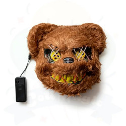 MÁSCARA NEON LED OSO - BLANCO