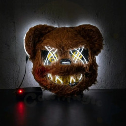 MÁSCARA NEON LED OSO - BLANCO