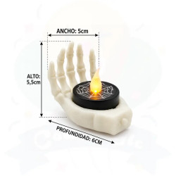 Velas Led Mano Esqueleto Halloween | COTIMAGIC - Tu tienda de cotillón